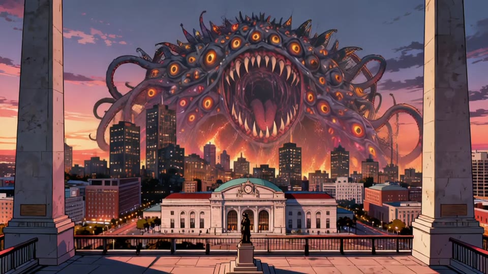 A still from American Kaiju (17+)